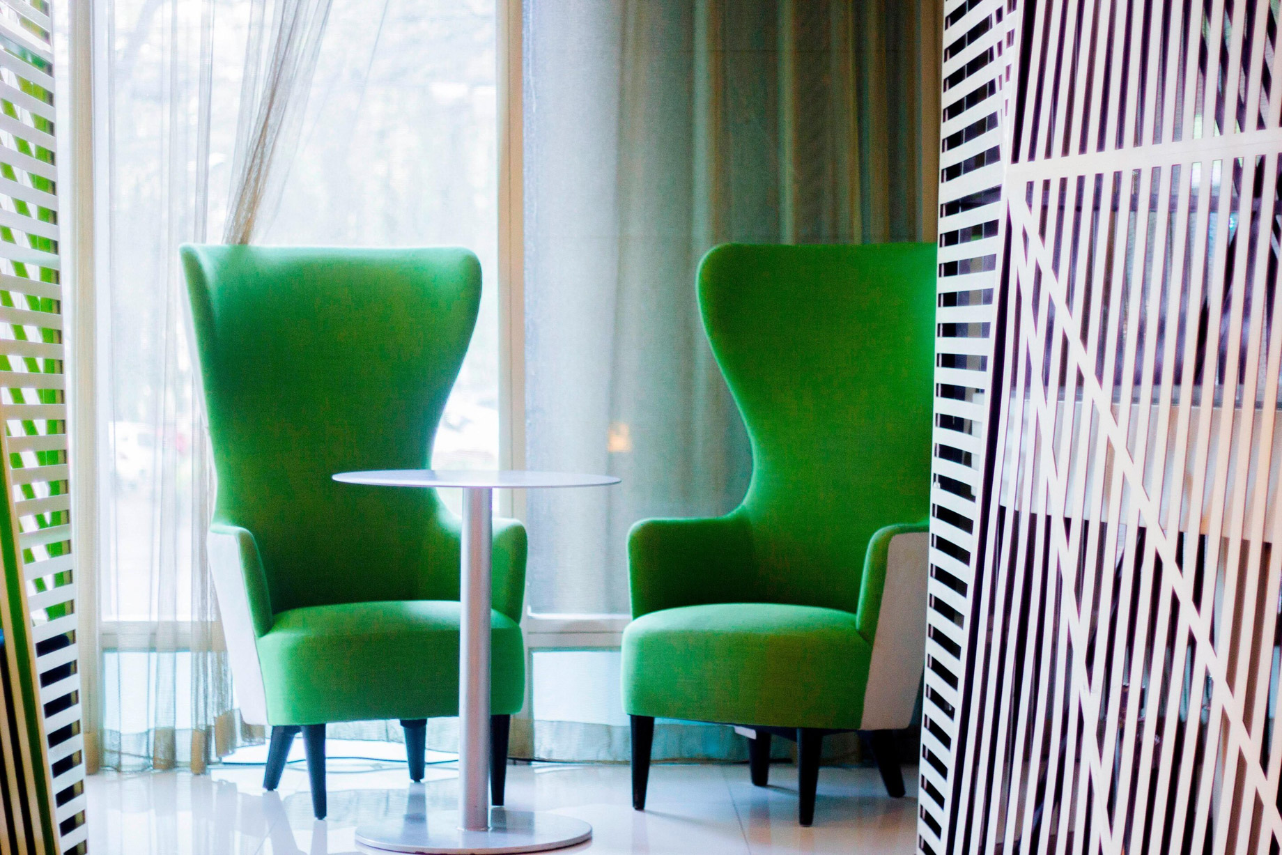 W Mexico City Hotel – Polanco, Mexico City, Mexico – Lobby Living Room Bar Stylish Chairs