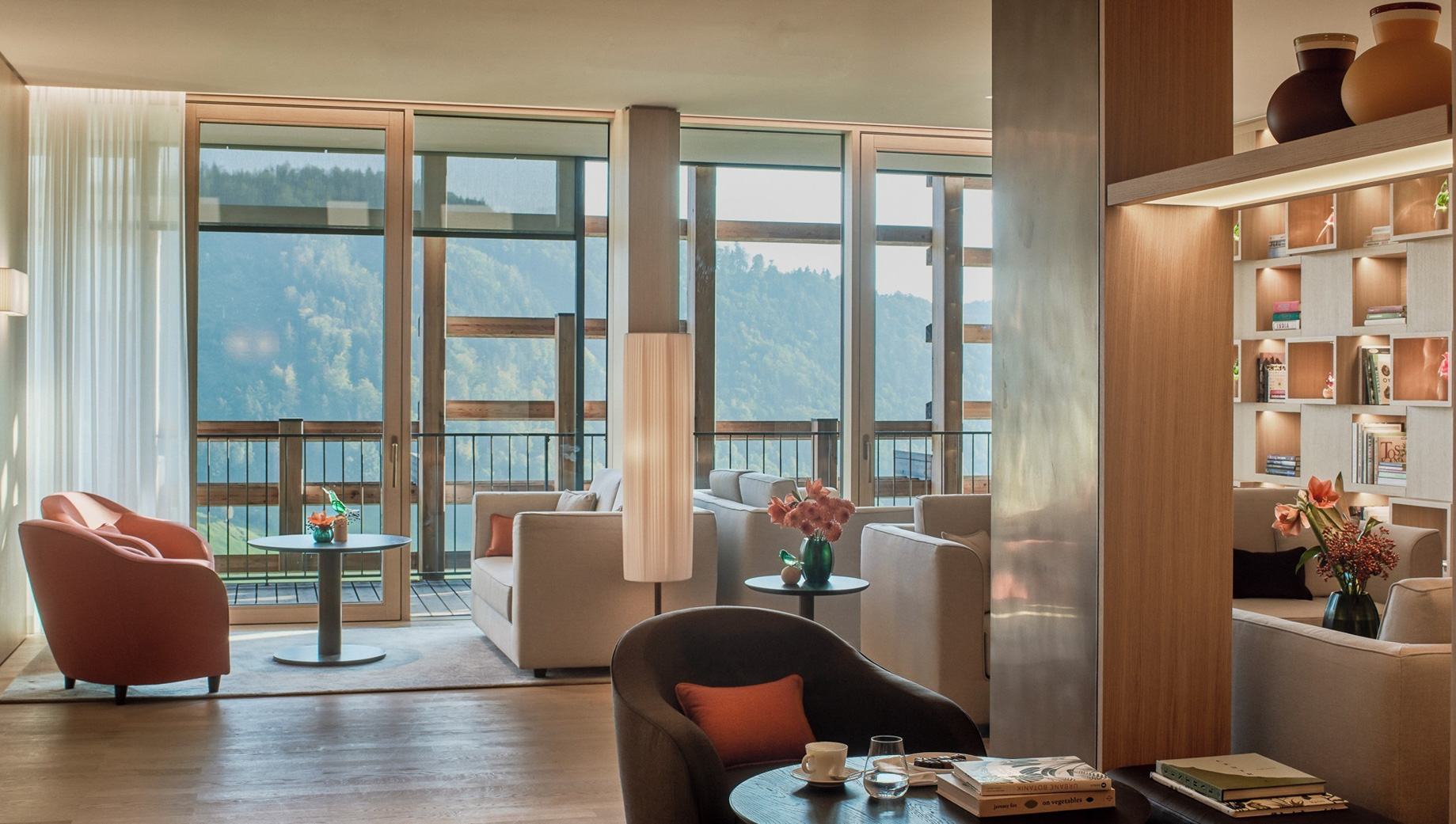 Waldhotel – Burgenstock Hotels & Resort – Obburgen, Switzerland – Library Lounge