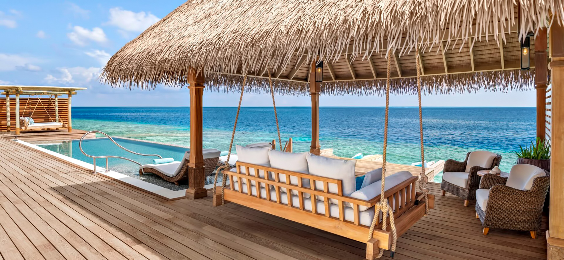 Waldorf Astoria Maldives Ithaafushi Resort – Ithaafushi Island, Maldives – Overwater Villa Deck Pool Swing