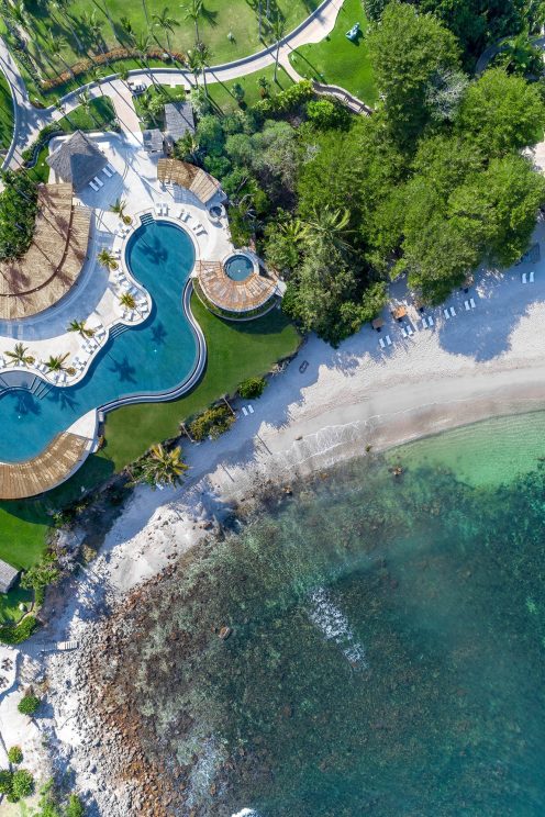 Four Seasons Resort Punta Mita - Nayarit, Mexico - Aerial Overhead Infinity Pool and Beach