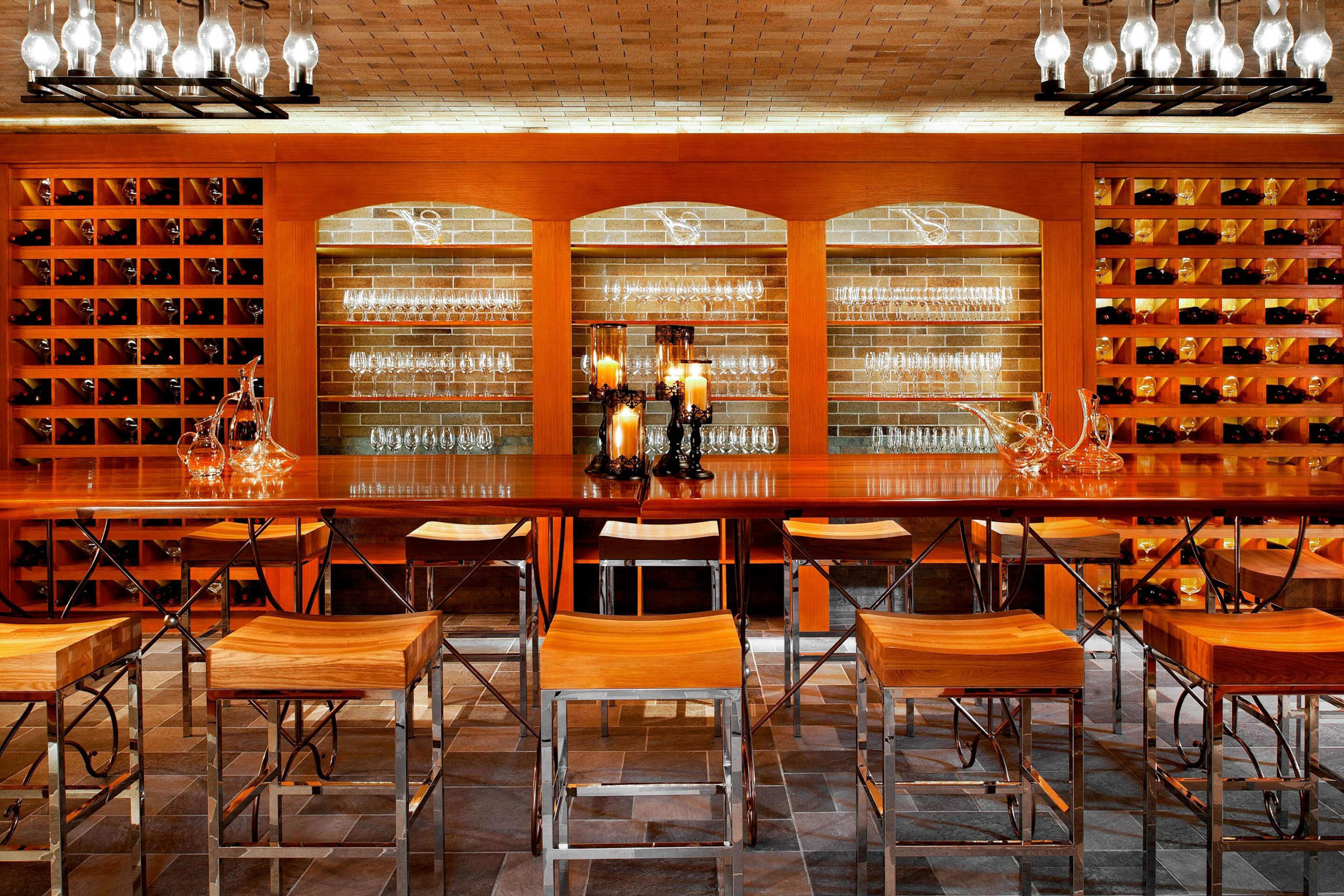 The St. Regis Sanya Yalong Bay Resort - Hainan, China - Decanter Wine Cellar Bar Stools