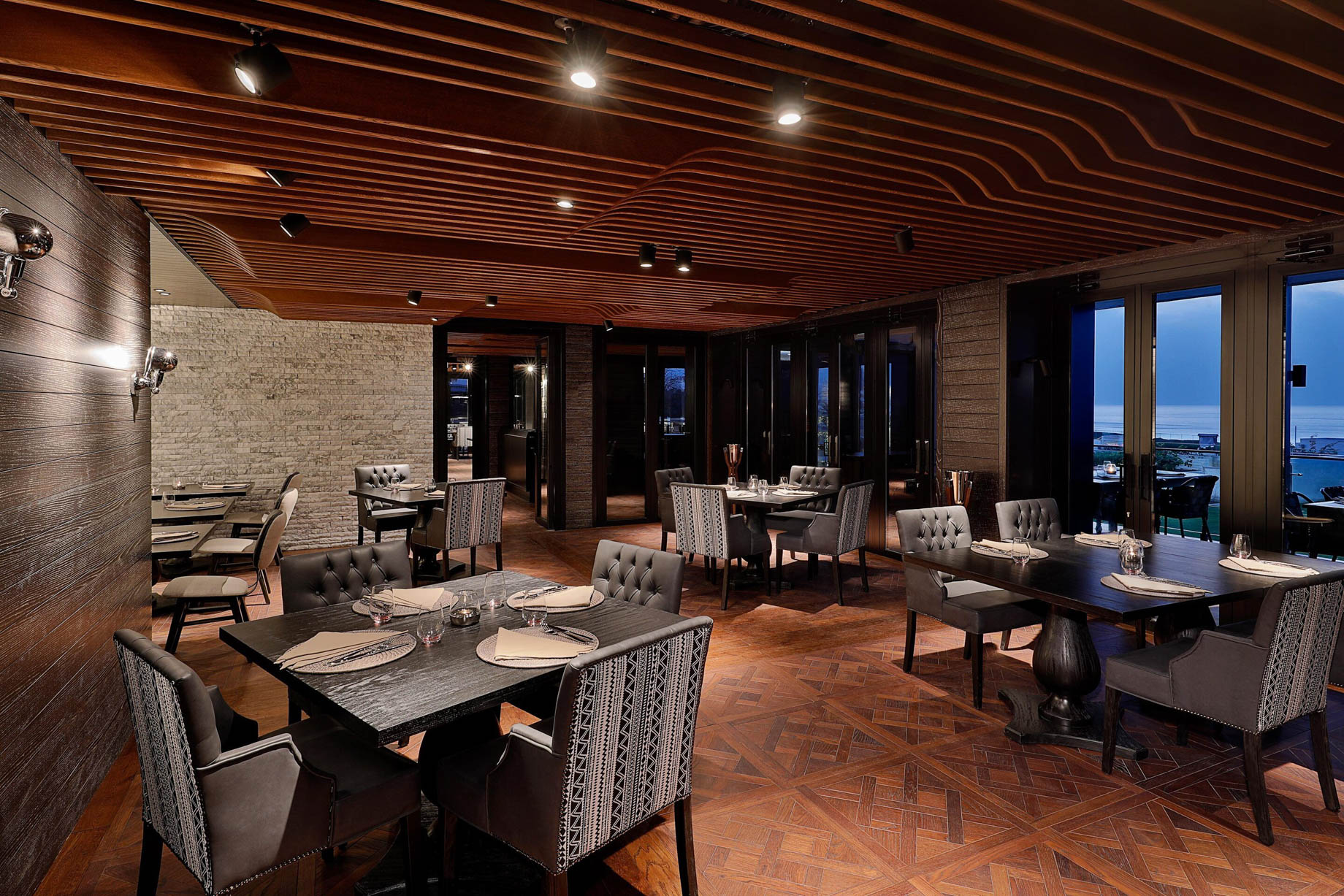 W Muscat Resort – Muscat, Oman – CHAR Restaurant Tables Sunset