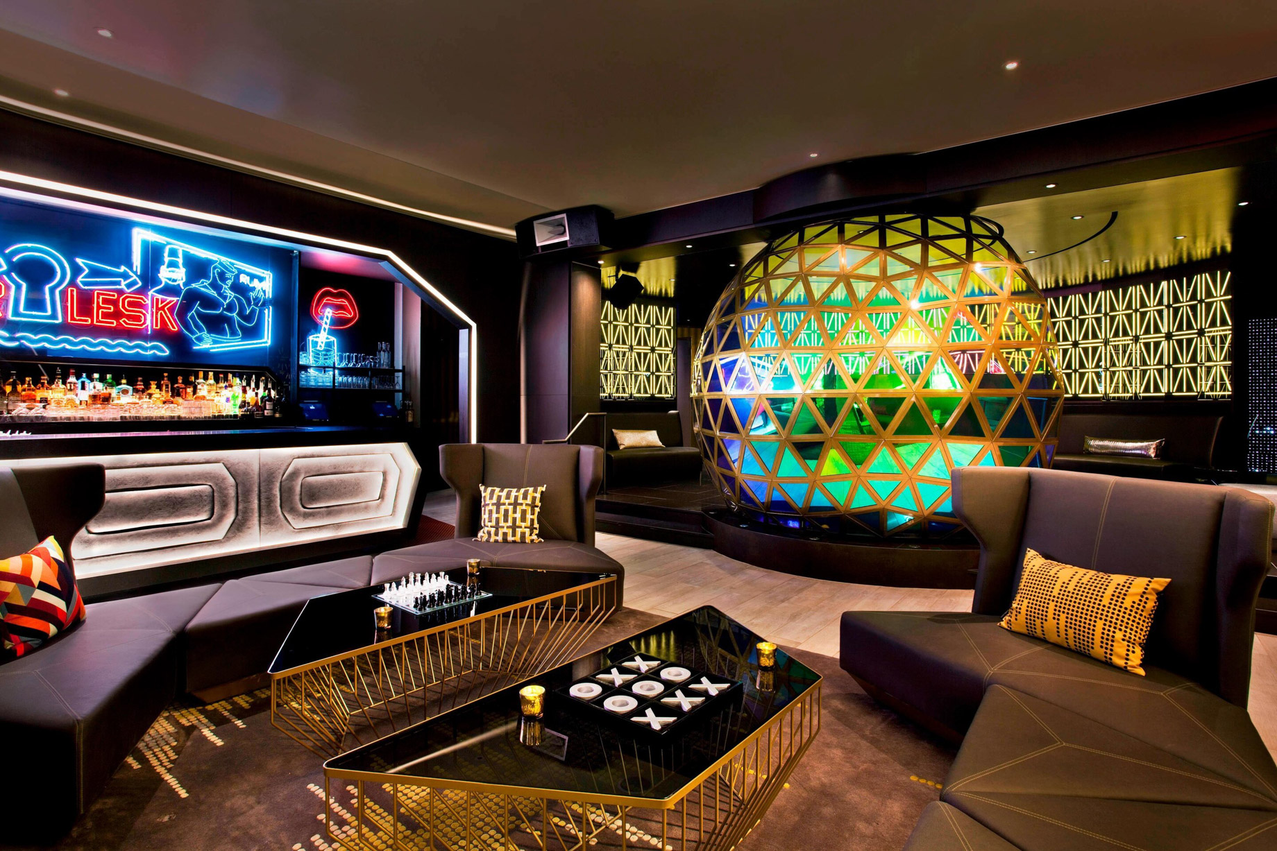 W New York Times Square Hotel – New York, NY, USA – Living Room DJ Booth Main Angle