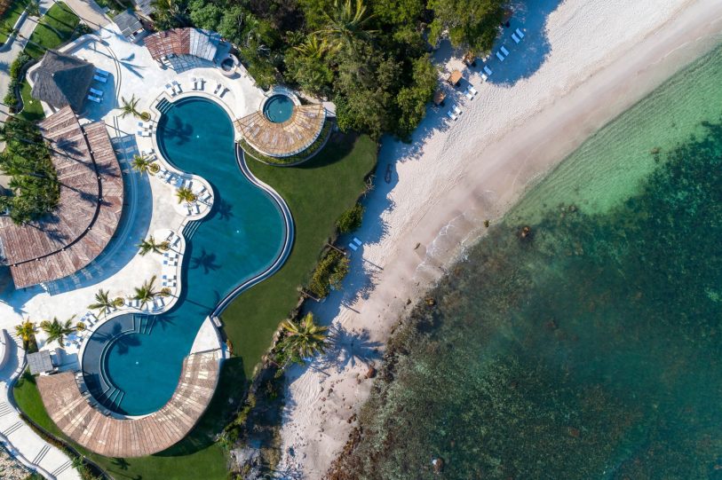 Four Seasons Resort Punta Mita - Nayarit, Mexico - Overhead Infinity Pool and Beach