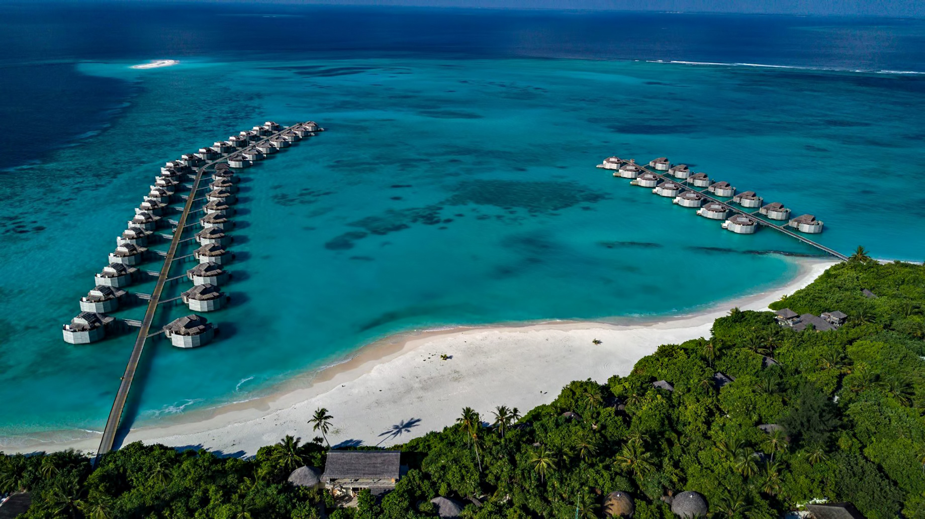 Six Senses Laamu Resort - Laamu Atoll, Maldives - Overwater Villa Aerial