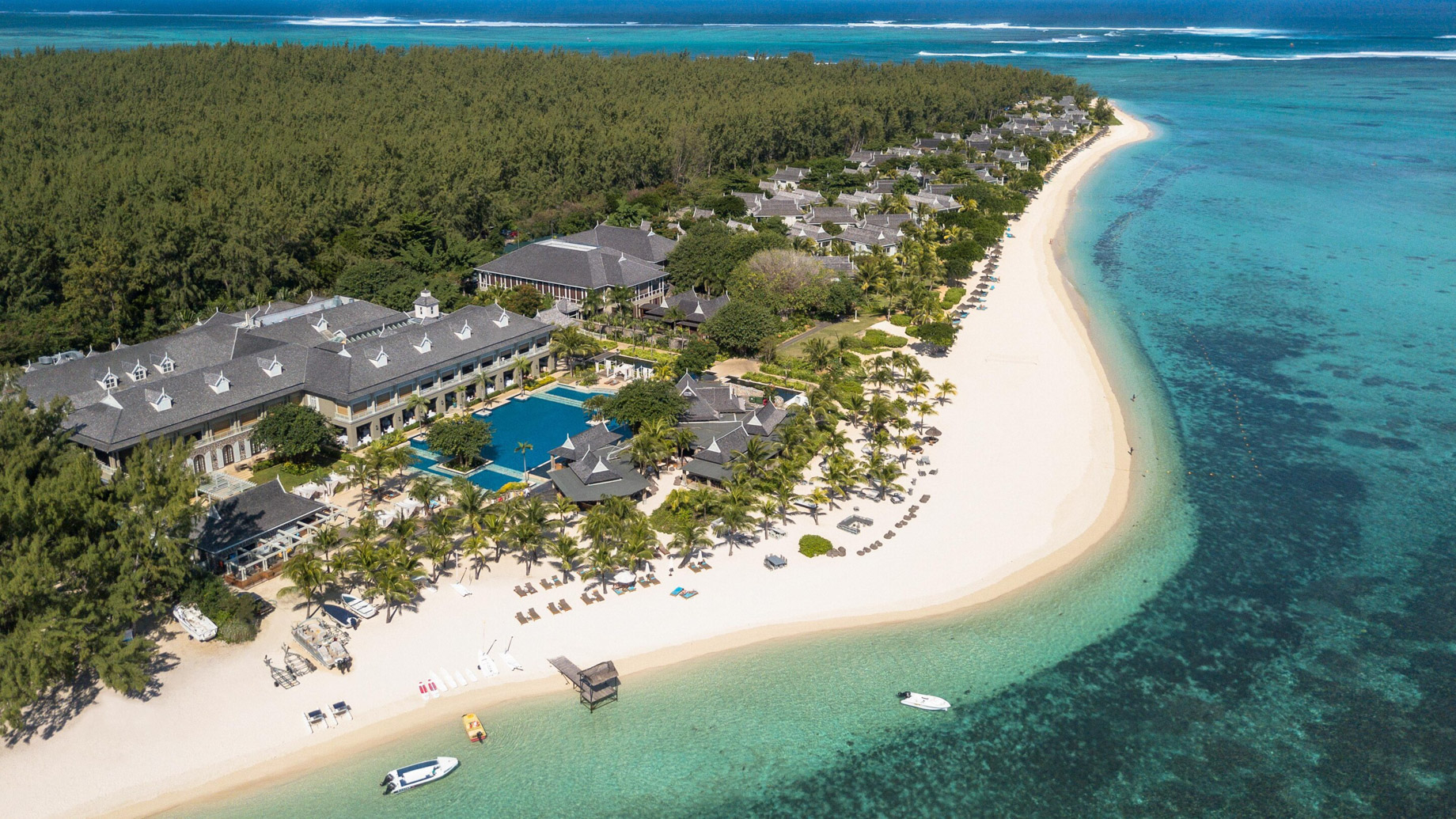 JW Marriott Mauritius Resort – Mauritius – Resort Beach Aerial View