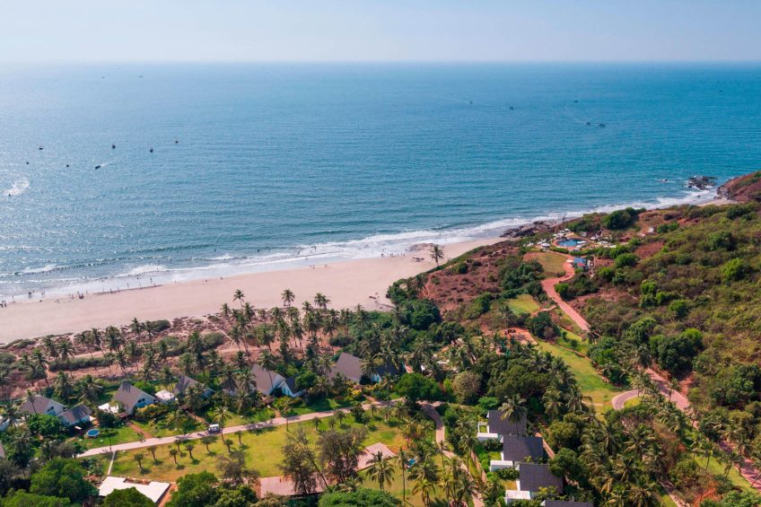 W Goa Vagator Beach Resort - Goa, India - Aerial Beach View