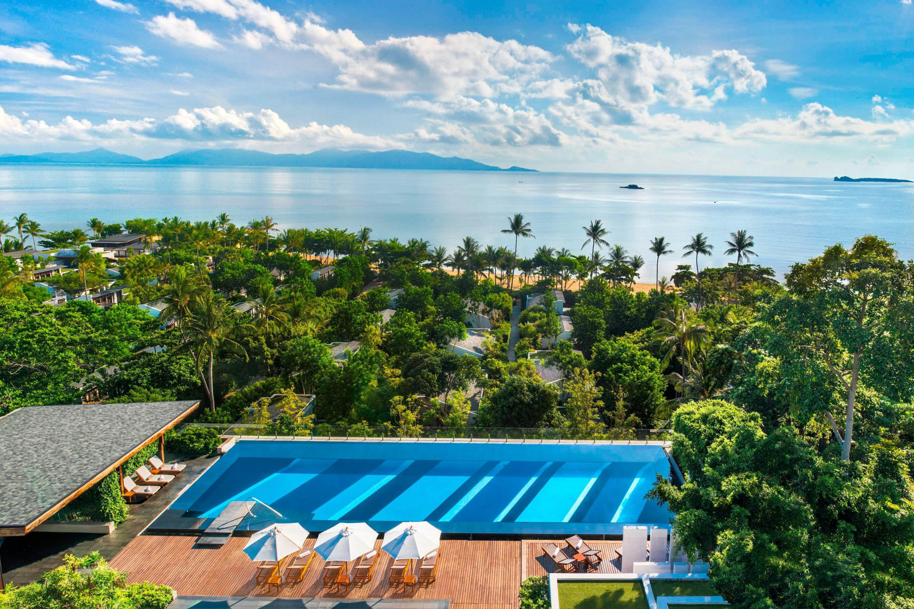 W Koh Samui Resort – Thailand – WET Pool Aerial Ocean View