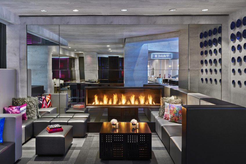 W San Francisco Hotel - San Francisco, CA, USA - Living Room Fireplace