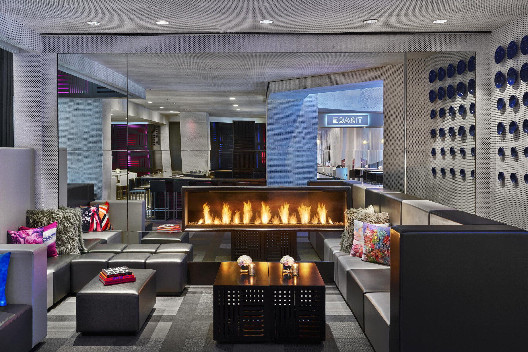 W San Francisco Hotel – San Francisco, CA, USA – Living Room Fireplace