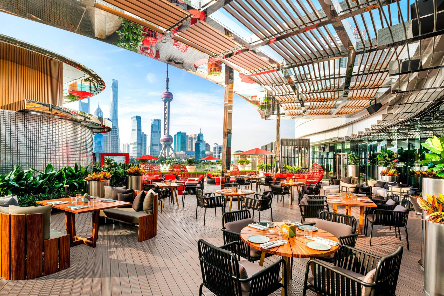 W Shanghai The Bund Hotel – Shanghai, China – The Kitchen Table Outdoor Dining Area