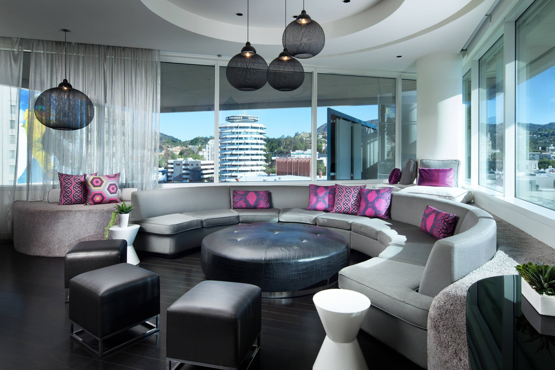 W Hollywood Hotel – Hollywood, CA, USA – Extreme Wow Suite Living Area Seating