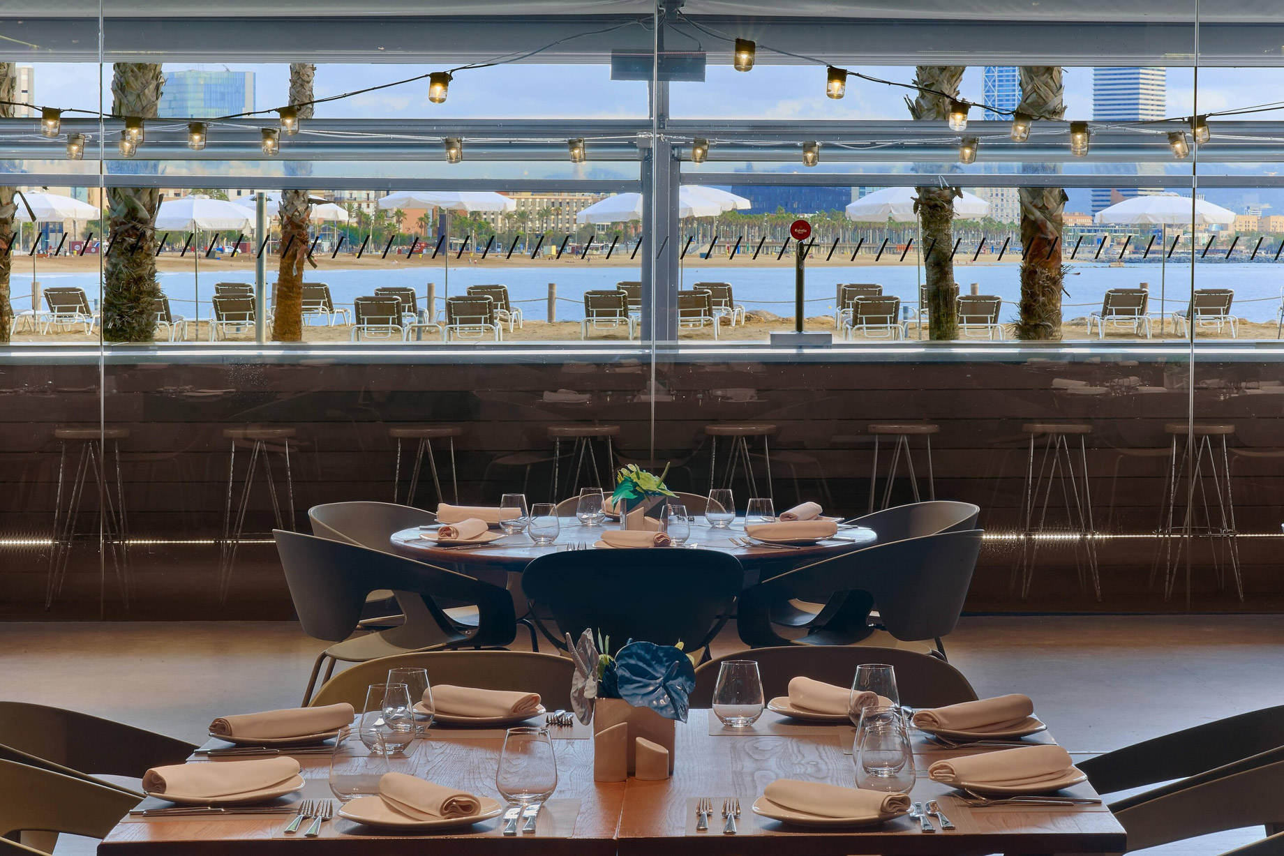 W Barcelona Hotel – Barcelona, Spain – Salt Restaurant Table Views