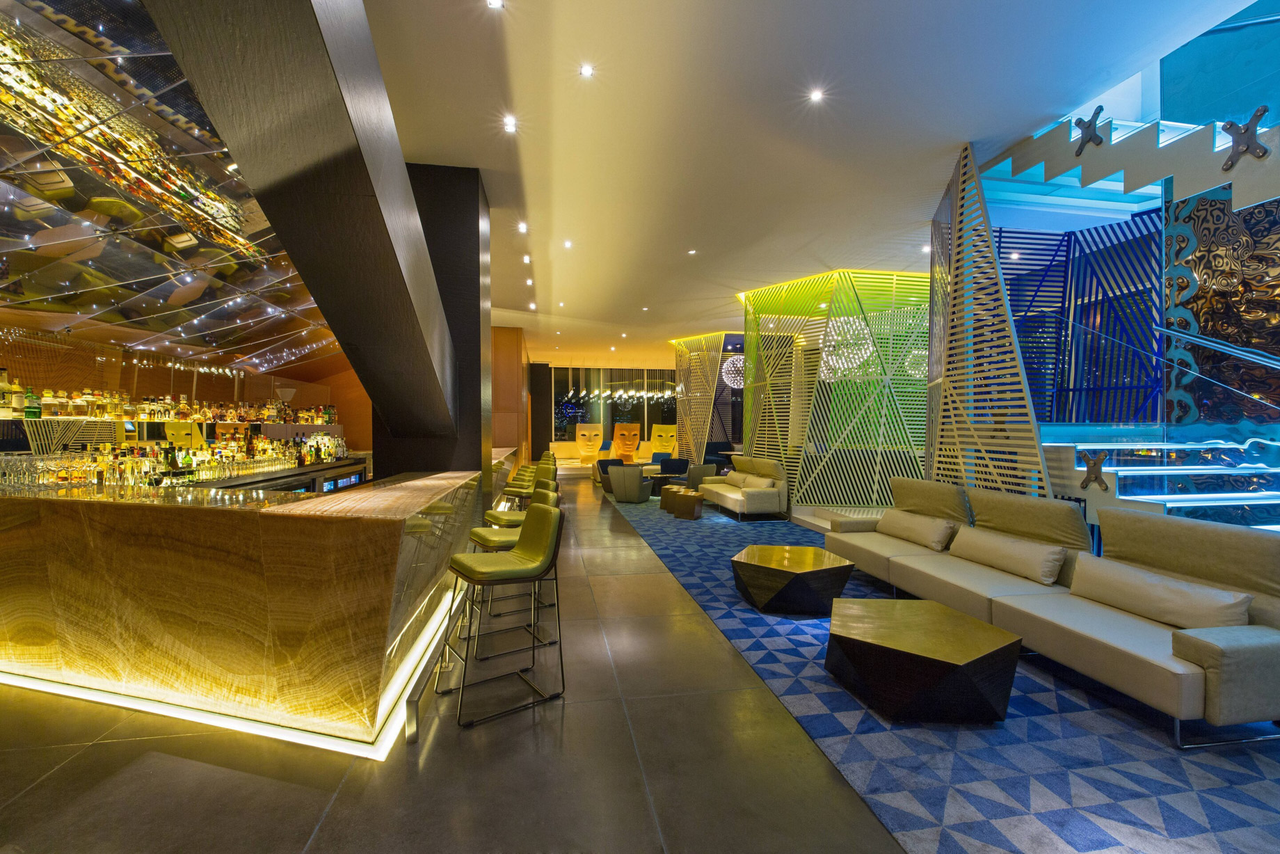 W Mexico City Hotel – Polanco, Mexico City, Mexico – Lobby Living Room Bar Decor