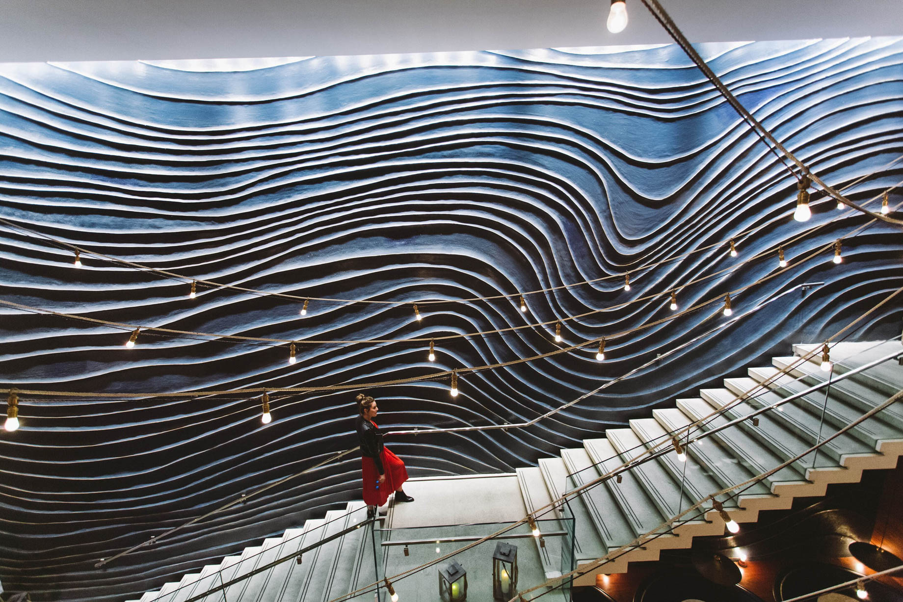 W New York Times Square Hotel – New York, NY, USA – Blue Fin Times Square Stairs