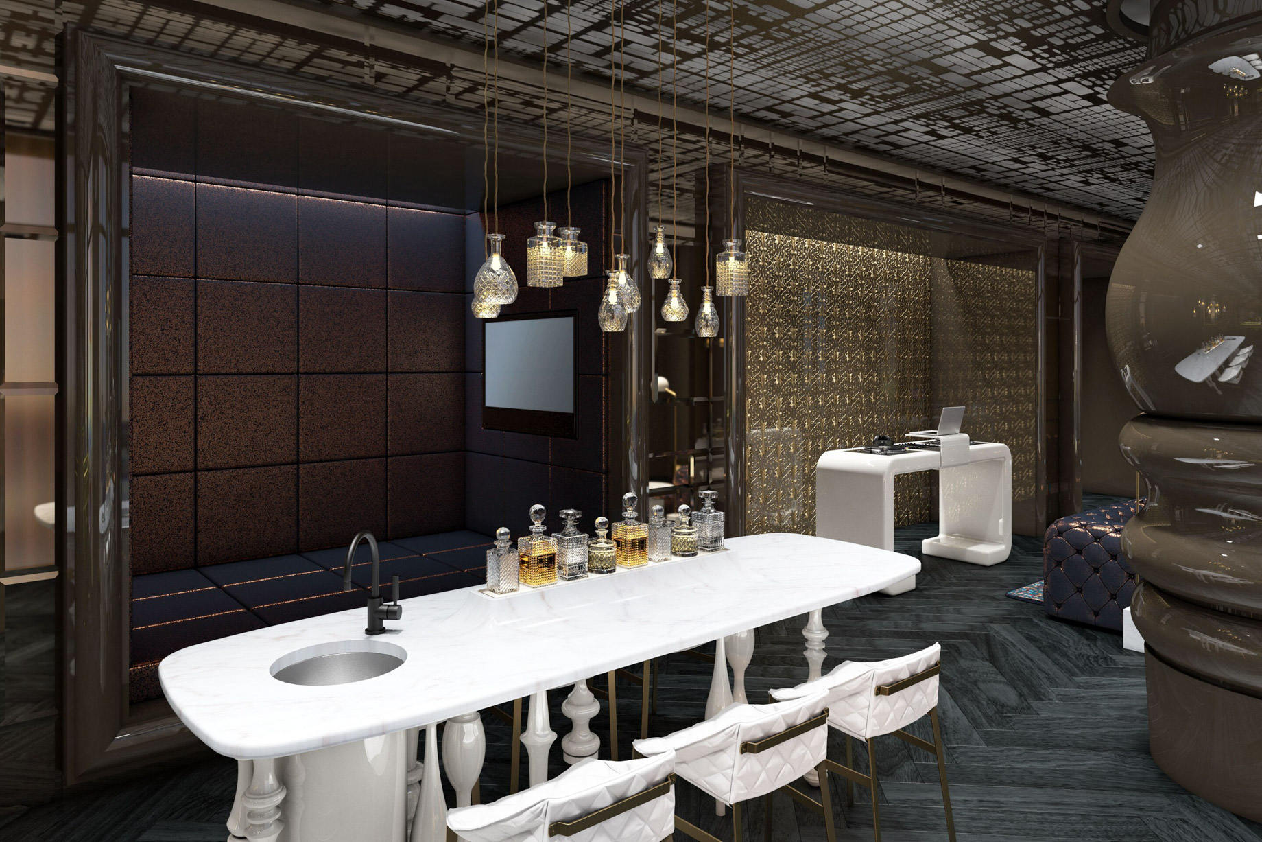 W Philadelphia Hotel – Philadelphia, PA, USA – E WOW Suite DJ Booth