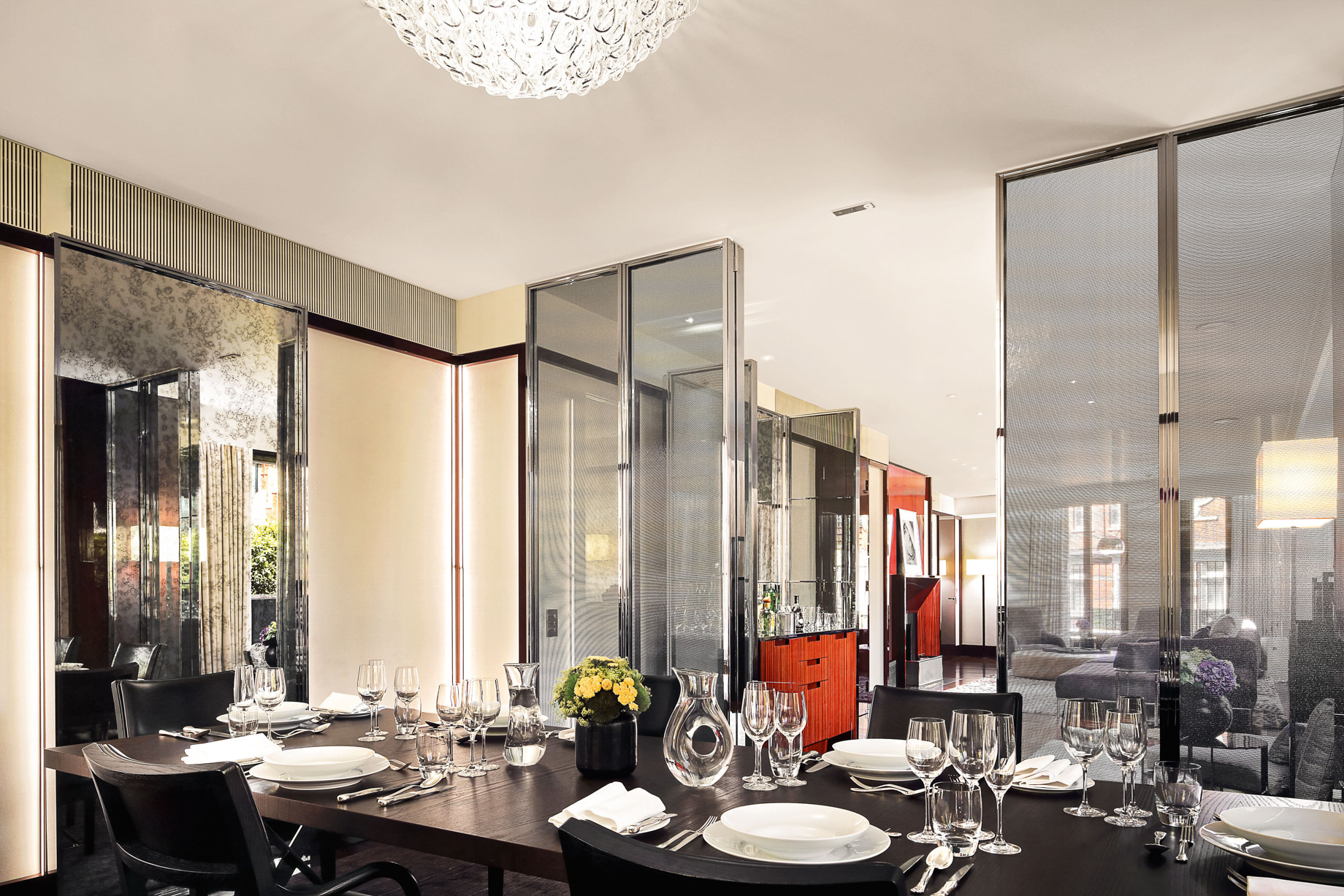 Bvlgari Hotel London – Knightsbridge, London, UK – Bvlgari Suite Dining Room and Living Room