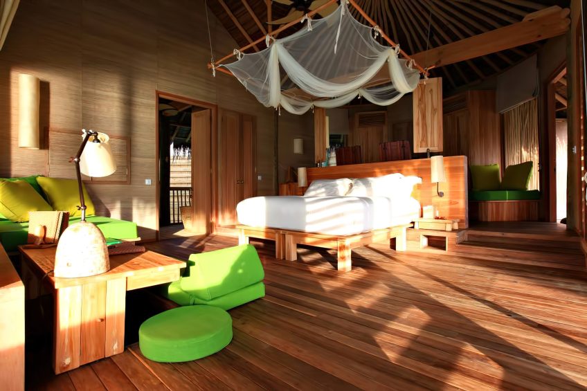 Six Senses Laamu Resort - Laamu Atoll, Maldives - Lagoon Water Villa Bedroom