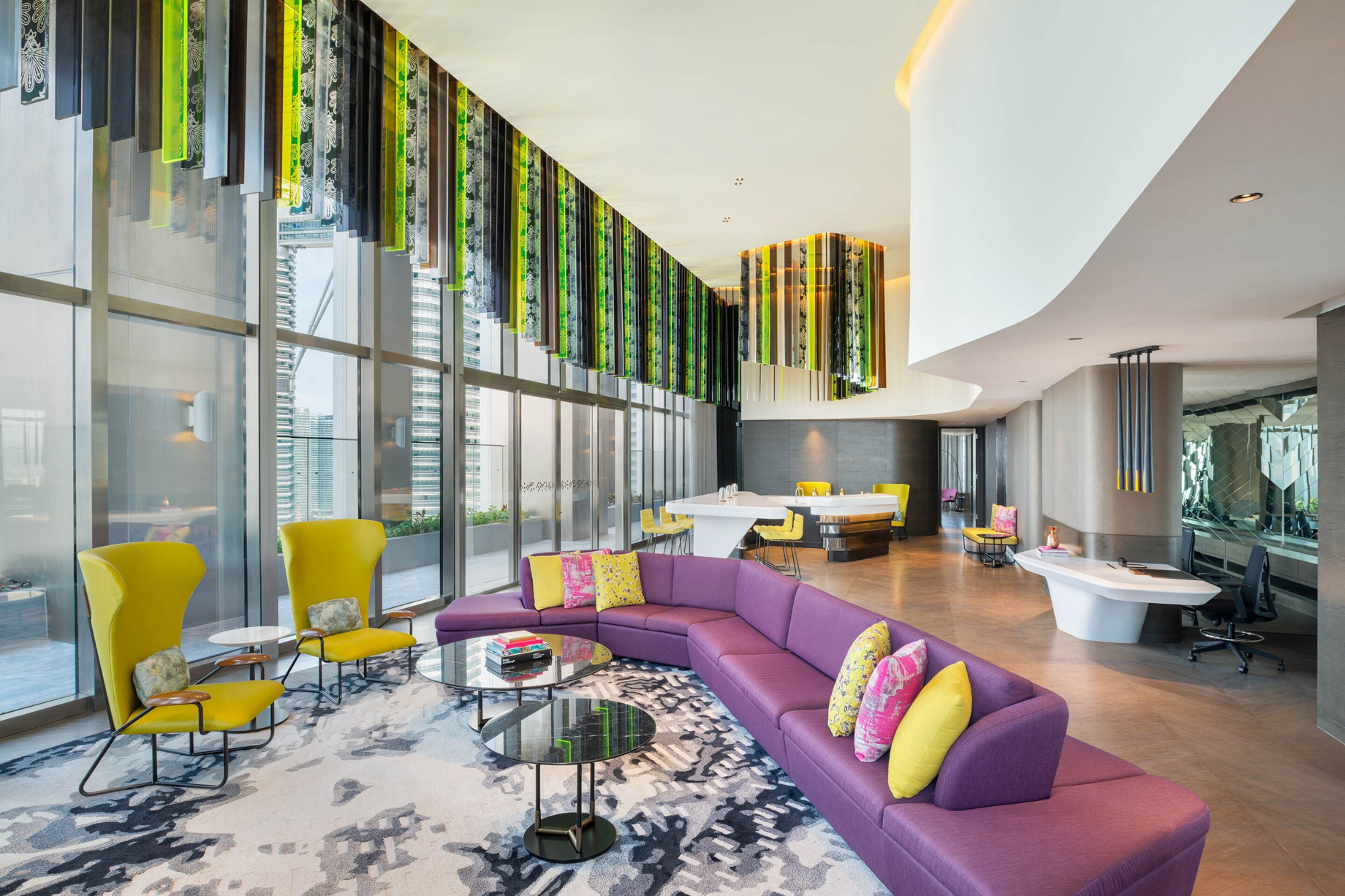 W Kuala Lumpur Hotel – Kuala Lumpur, Malaysia – E WOW Suite Living Room