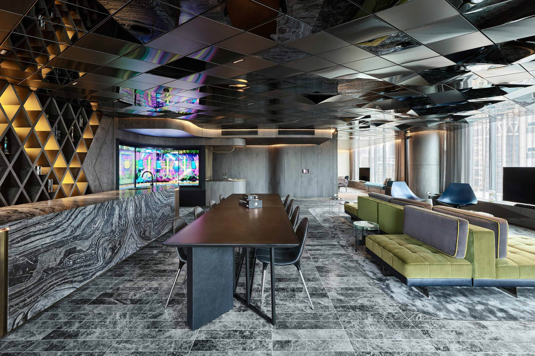 W Melbourne Hotel – Melbourne, Australia – Extreme Wow Suite Living Room