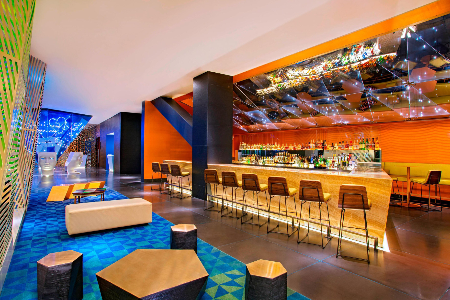 W Mexico City Hotel – Polanco, Mexico City, Mexico – Lobby Living Room Bar Seating