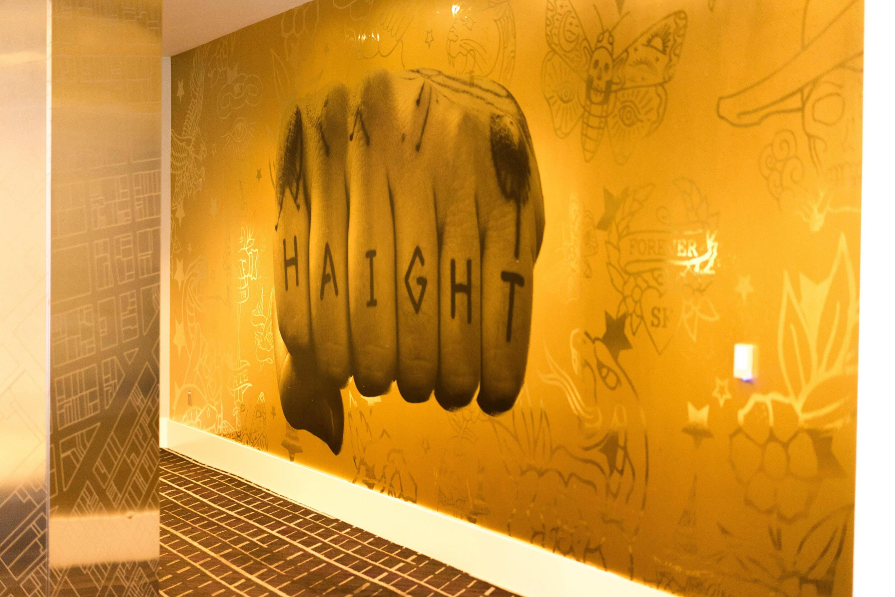 W San Francisco Hotel – San Francisco, CA, USA – Haight Wall In Foyer