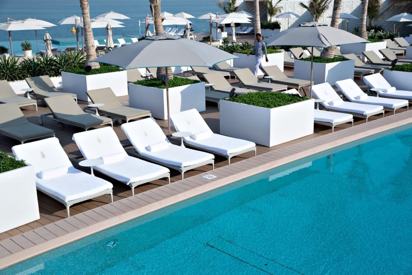 Burj Al Arab Jumeirah Hotel - Dubai, UAE - Burj Al Arab Terrace Poolside Lounge Chairs