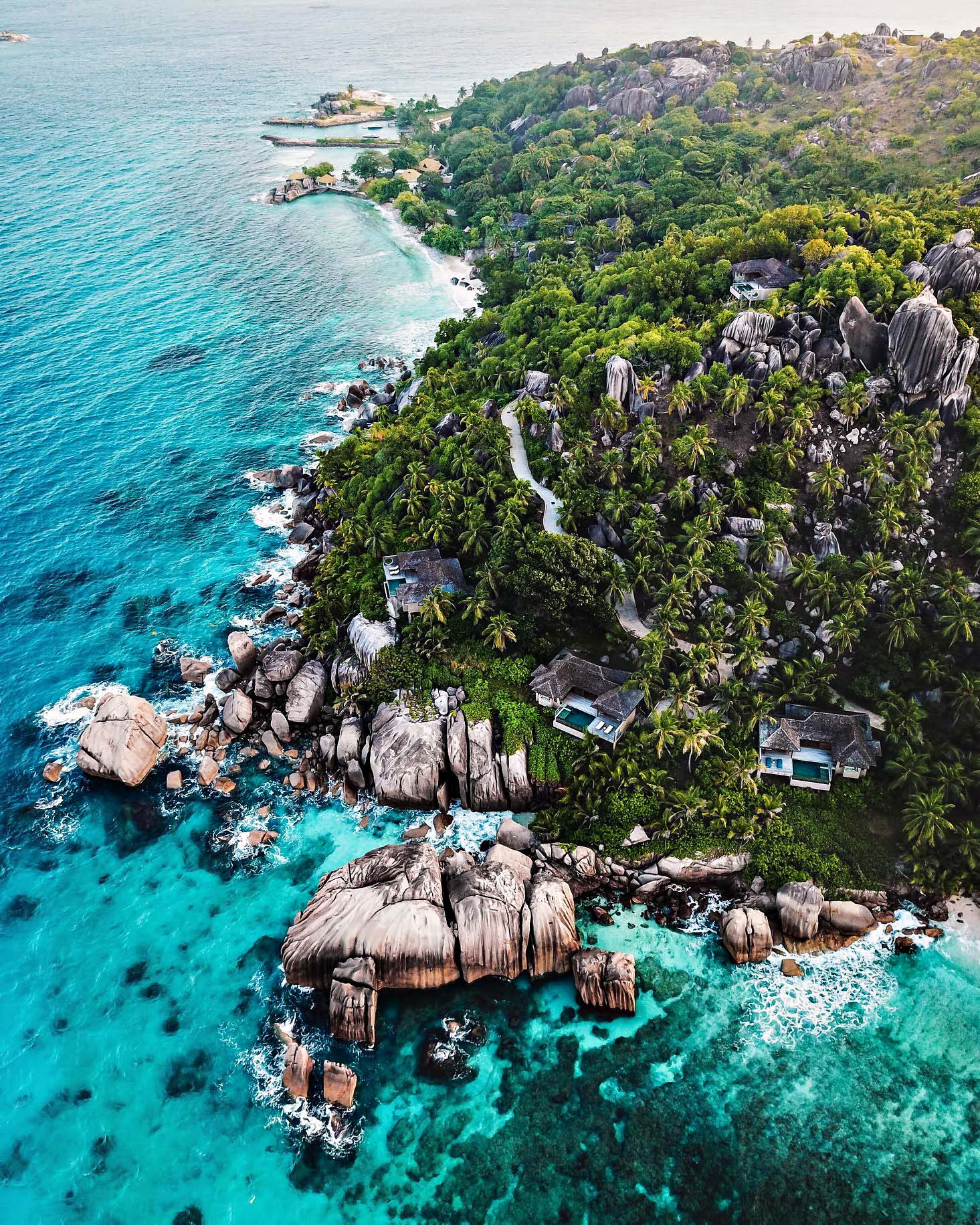 Six Senses Zil Pasyon Resort - Felicite Island, Seychelles - Island Villa Aerial View