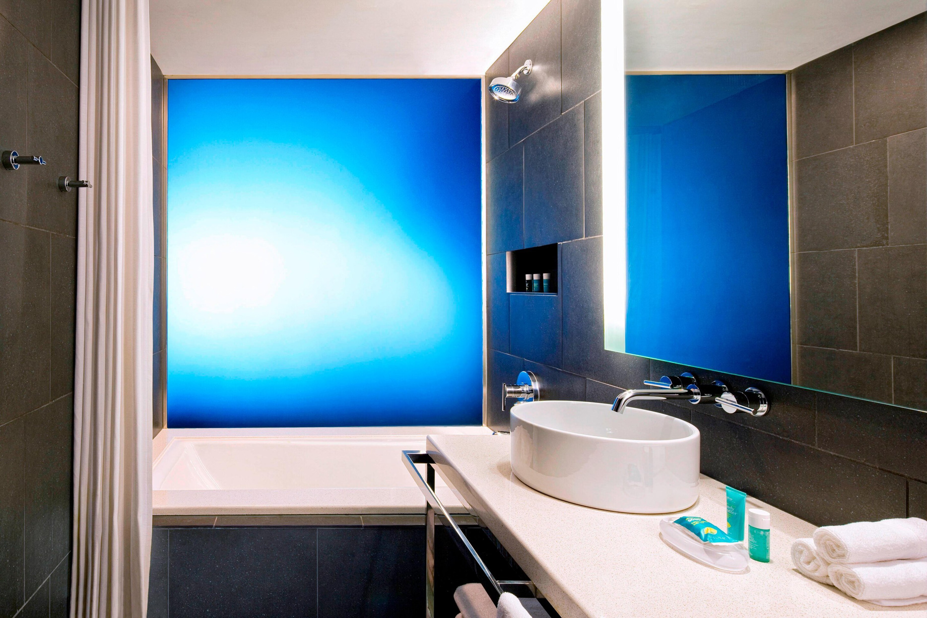 W Atlanta Downtown Hotel – Atlanta, Georgia, USA – Fabulous Bathroom Tub and Shower Combo