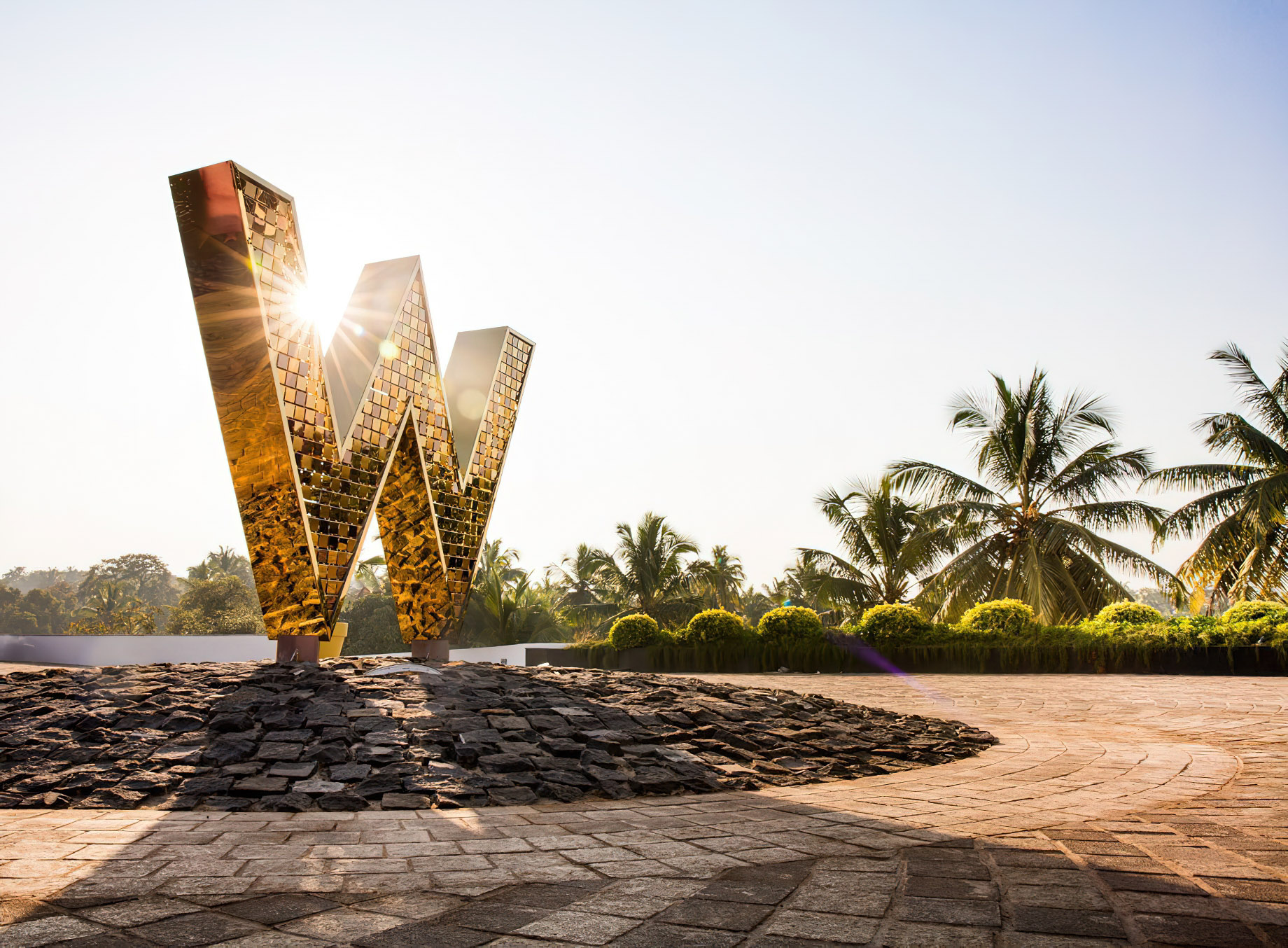 W Goa Vagator Beach Resort – Goa, India – W Sign Front Entrance