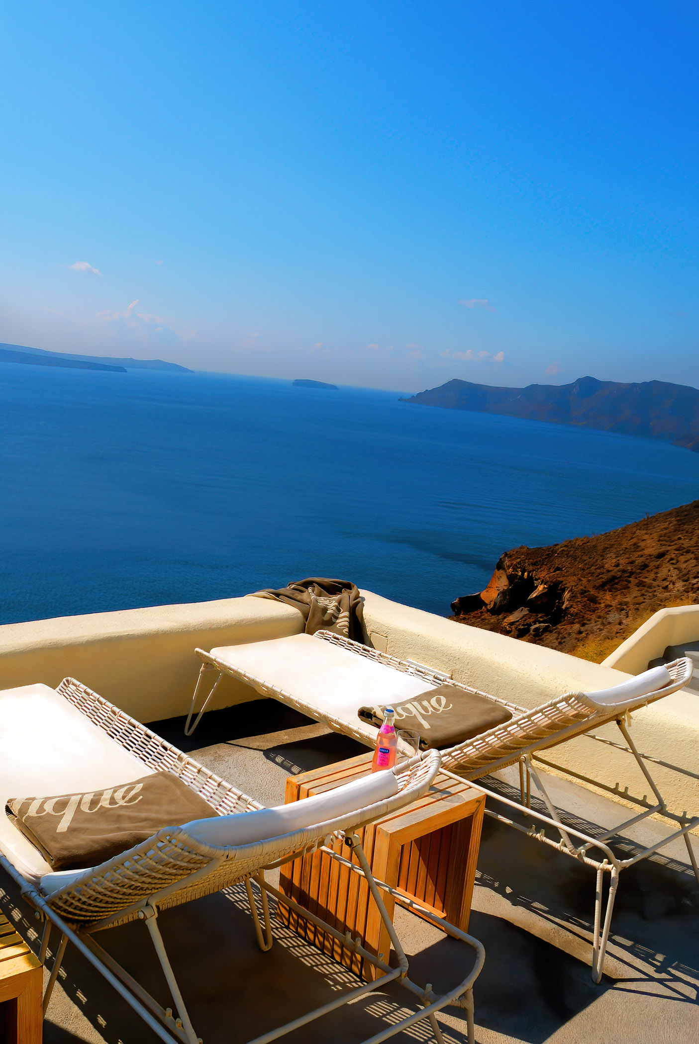 Mystique Hotel Santorini – Oia, Santorini Island, Greece – Clifftop Balcony View