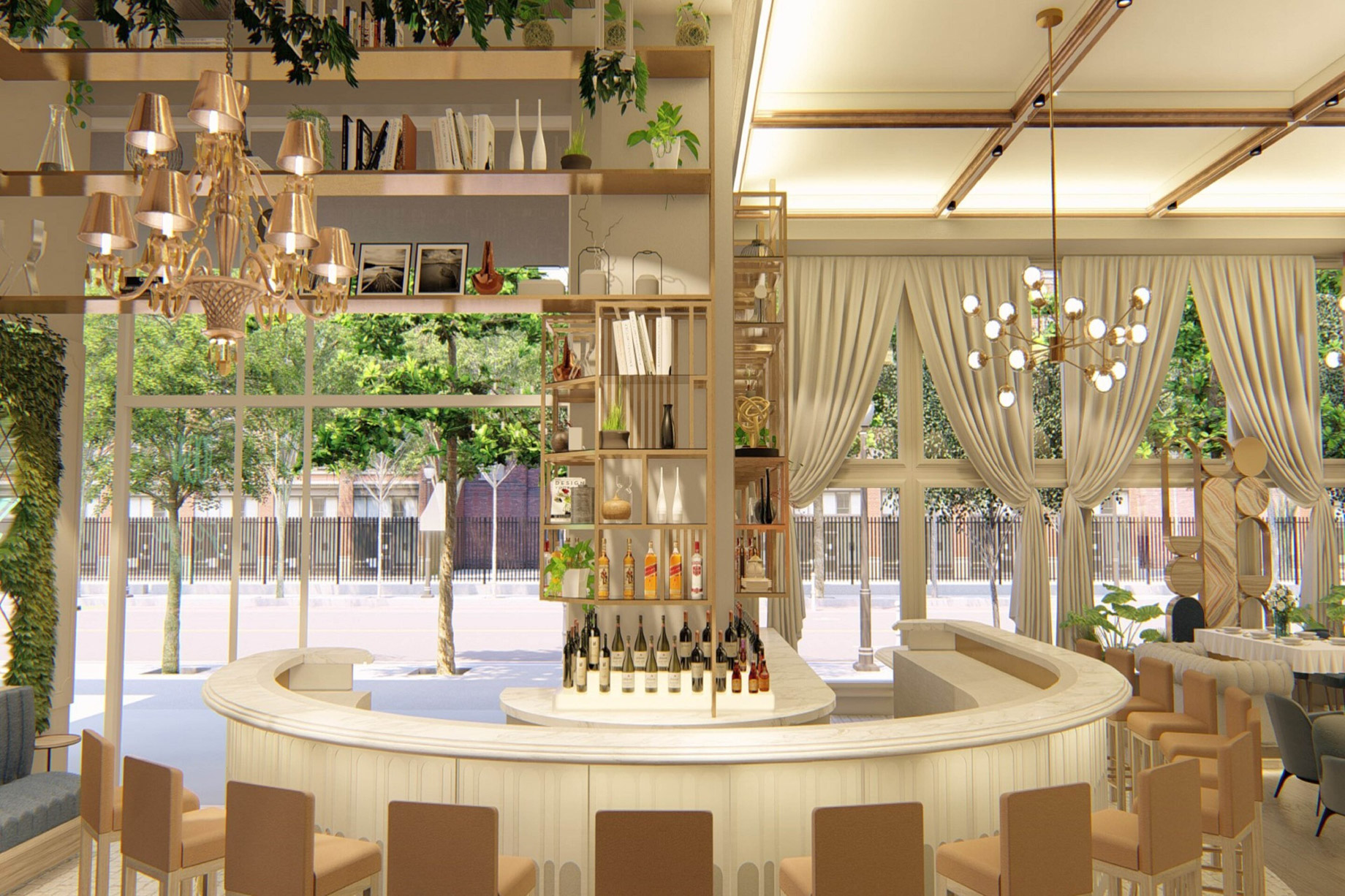 W Dallas Victory Hotel – Dallas, TX, USA – Villa Azur Bar Decor