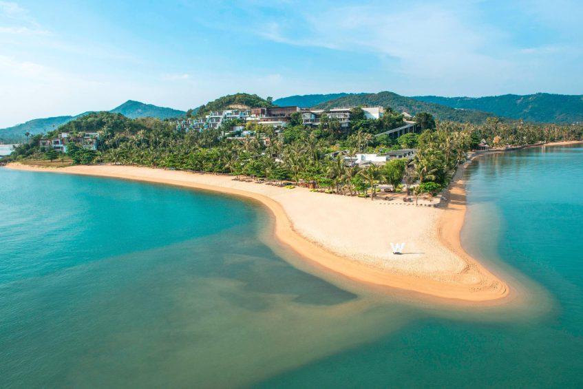 W Koh Samui Resort - Thailand - Resort Beach Aerial View