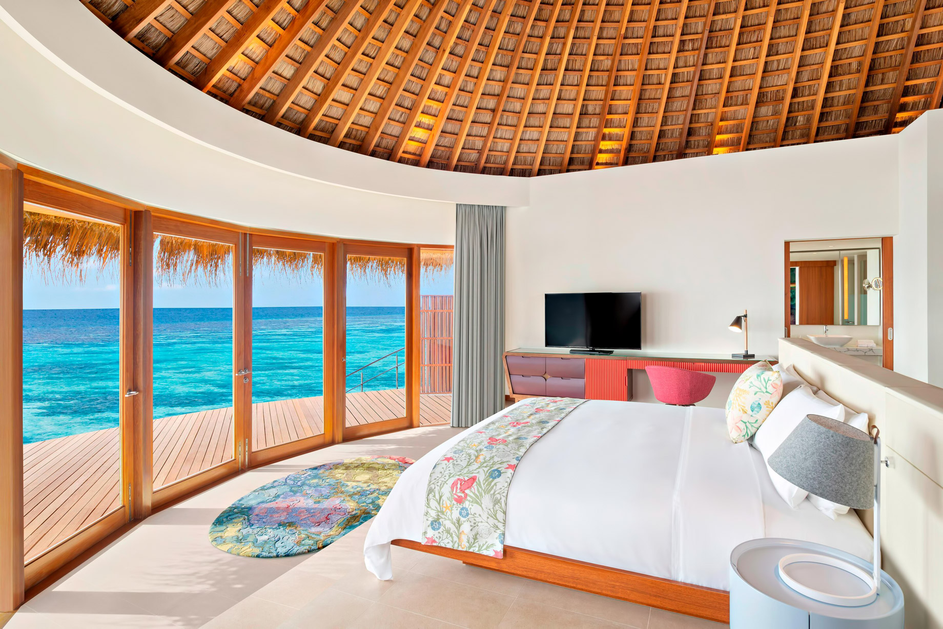 016 – W Maldives Resort – Fesdu Island, Maldives – Overwater Bungalow Master Bedroom