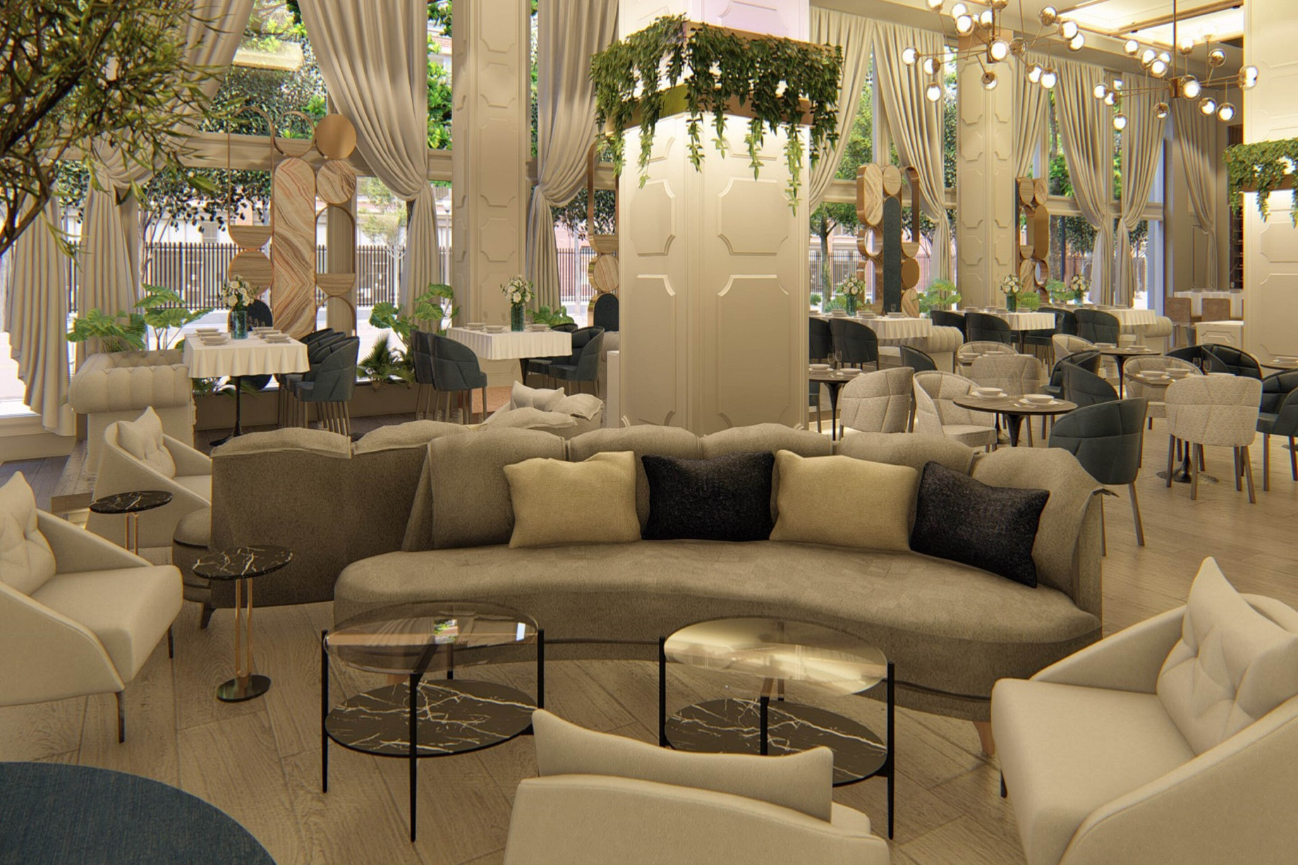 W Dallas Victory Hotel - Dallas, TX, USA - Villa Azur Lounge Seating