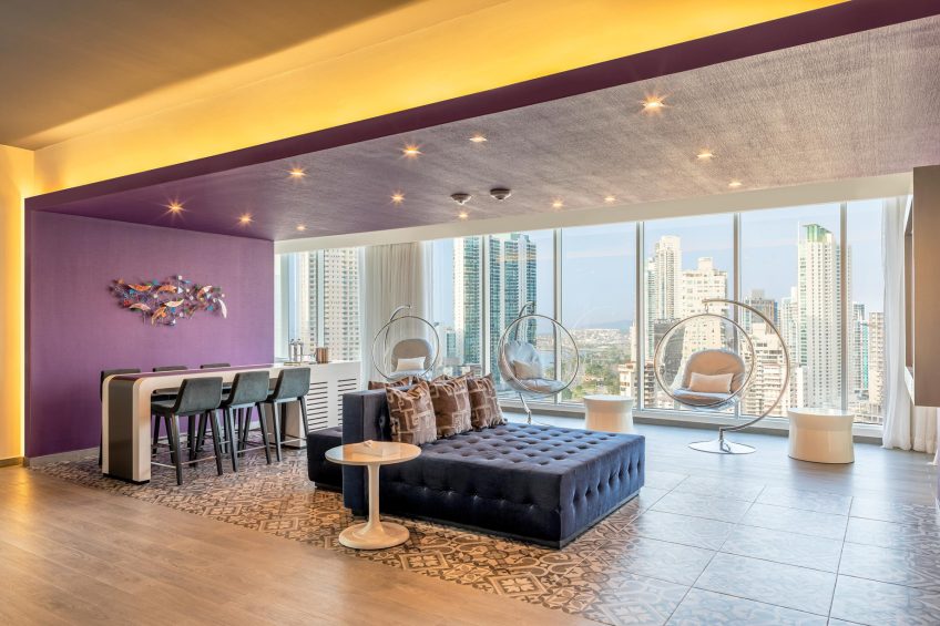 W Panama Hotel - Panama City, Panama - Wow Suite Living Room Decor