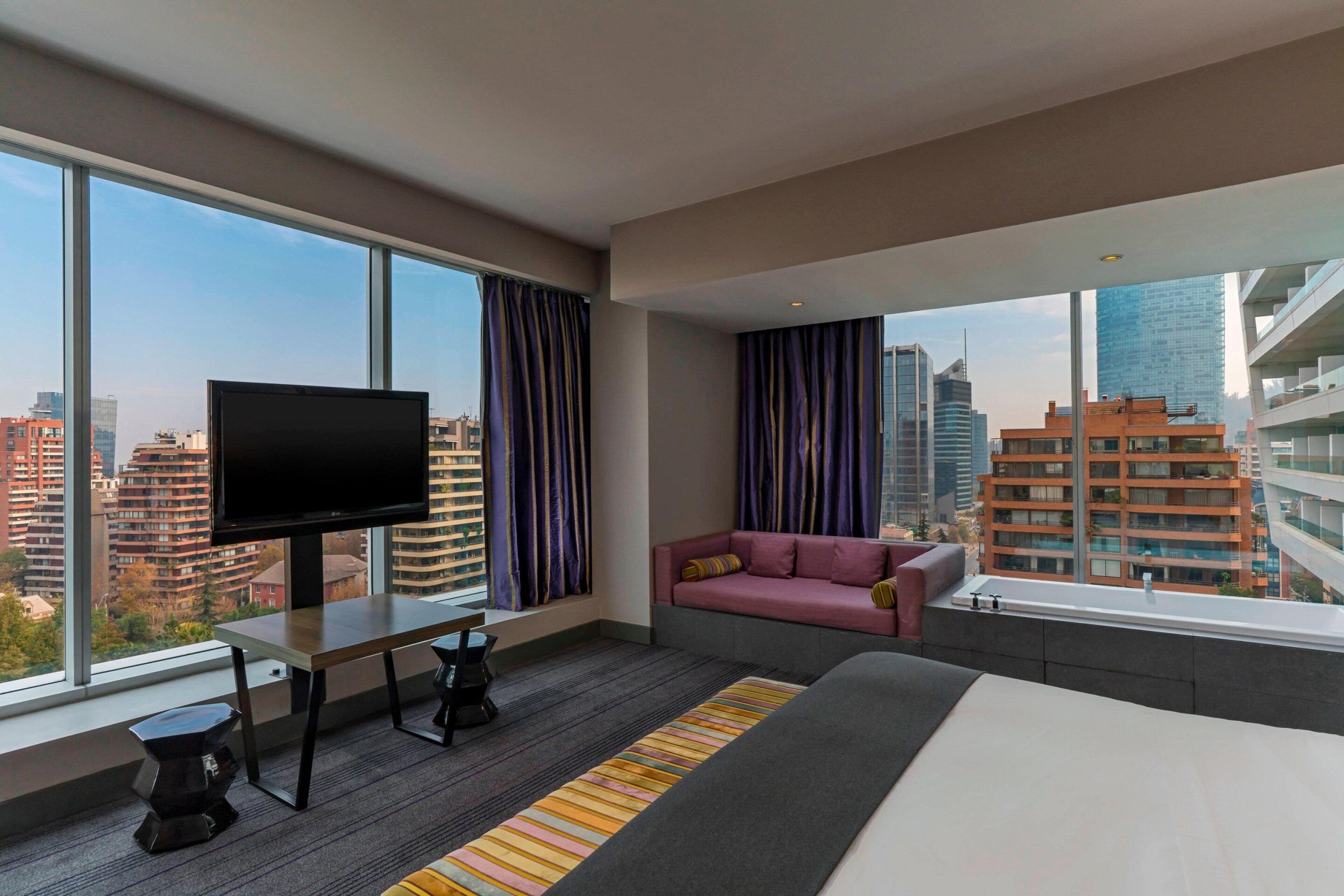 W Santiago Hotel – Santiago, Chile – Cool Corner Guest Room City View
