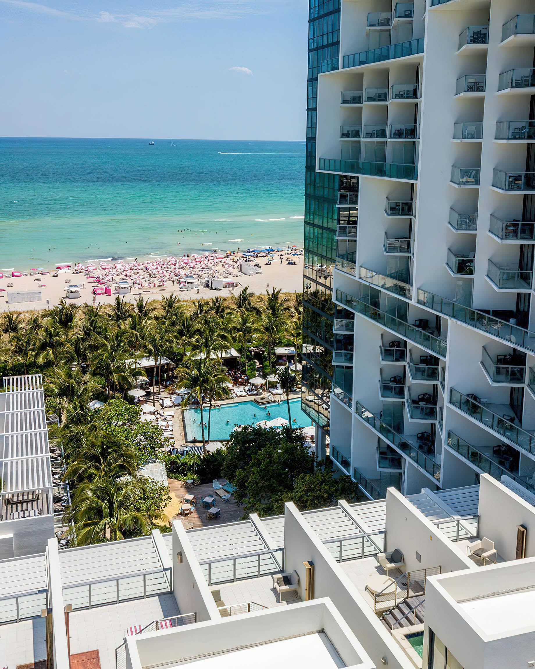 W South Beach Hotel – Miami Beach, FL, USA – Beachfront Hotel View