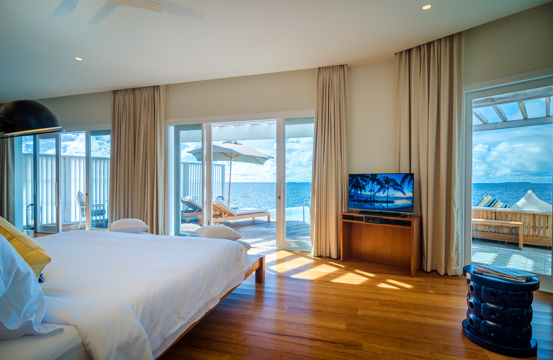 Amilla Fushi Resort and Residences - Baa Atoll, Maldives - Reef Water Villa Bedroom View