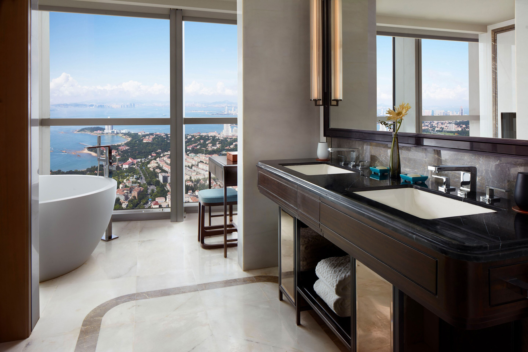 The St. Regis Qingdao Hotel – Qingdao, Shandong, China – BaDaGuan Ocean View King Guest Bathroom