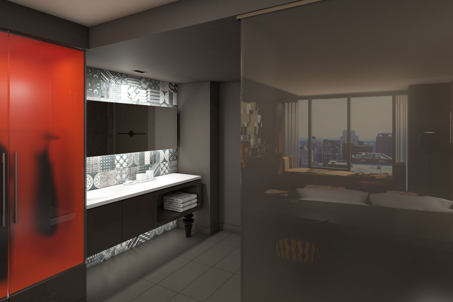 W Philadelphia Hotel – Philadelphia, PA, USA – Guest Bathroom