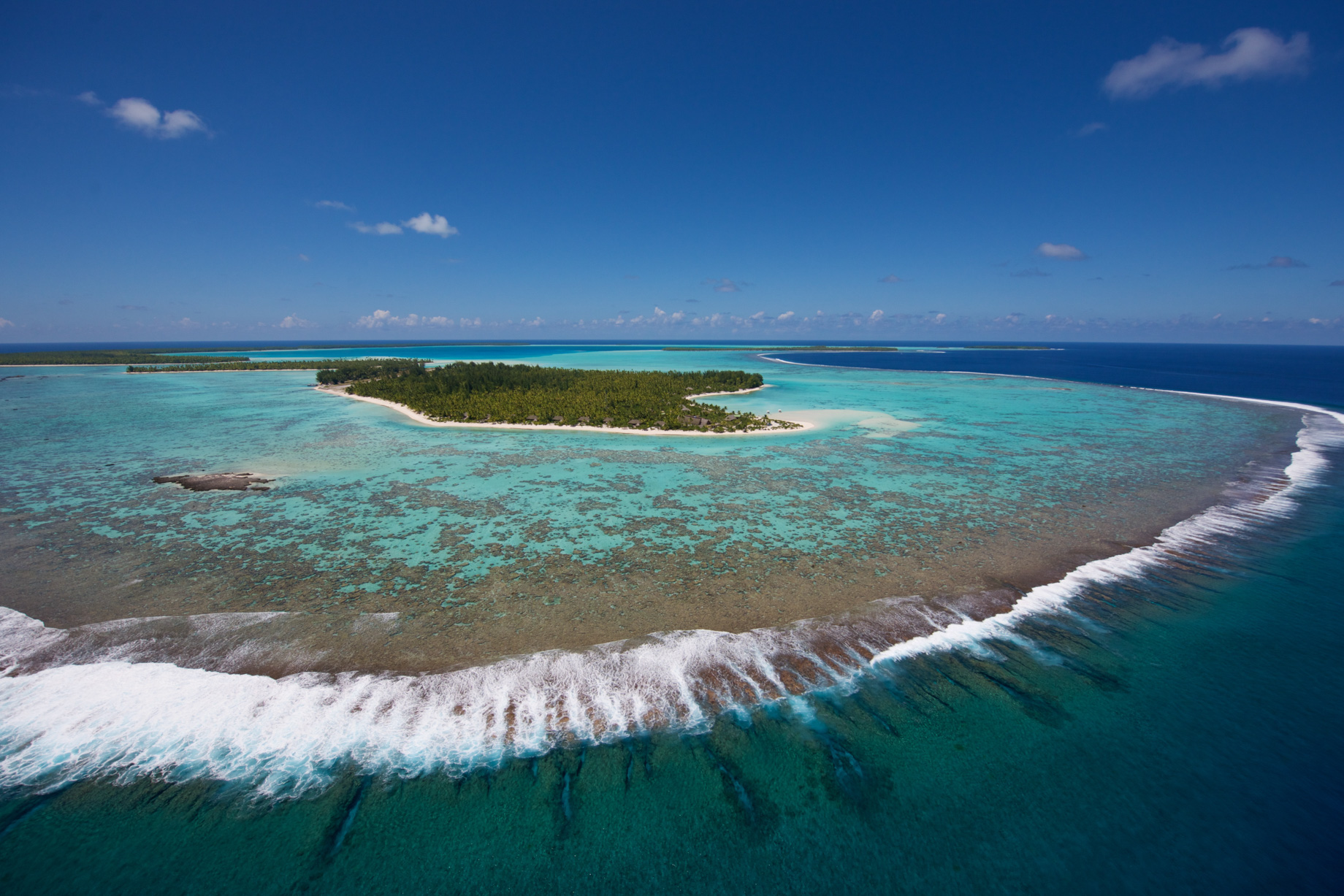 The Brando Resort - Tetiaroa Private Island, French Polynesia - Resort Aerial Reef View