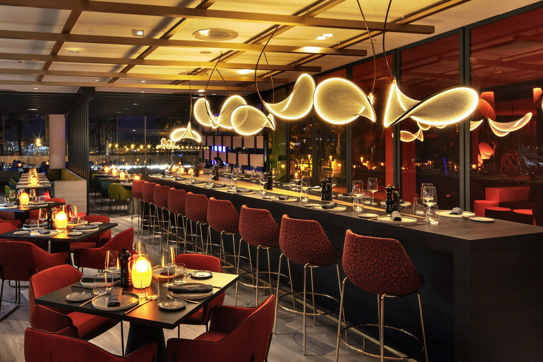 W Barcelona Hotel – Barcelona, Spain – FIRE Tables