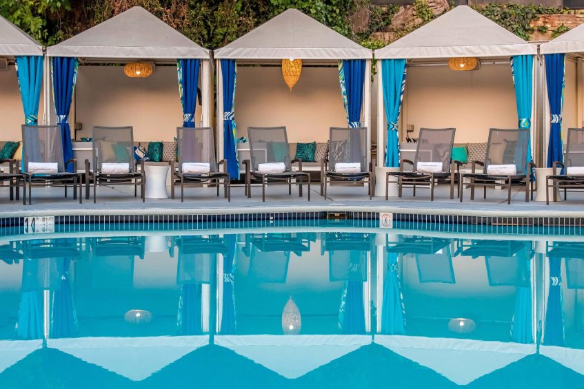 W Los Angeles West Beverly Hills Hotel - Los Angeles, CA, USA - WET Deck Poolside Cabanas