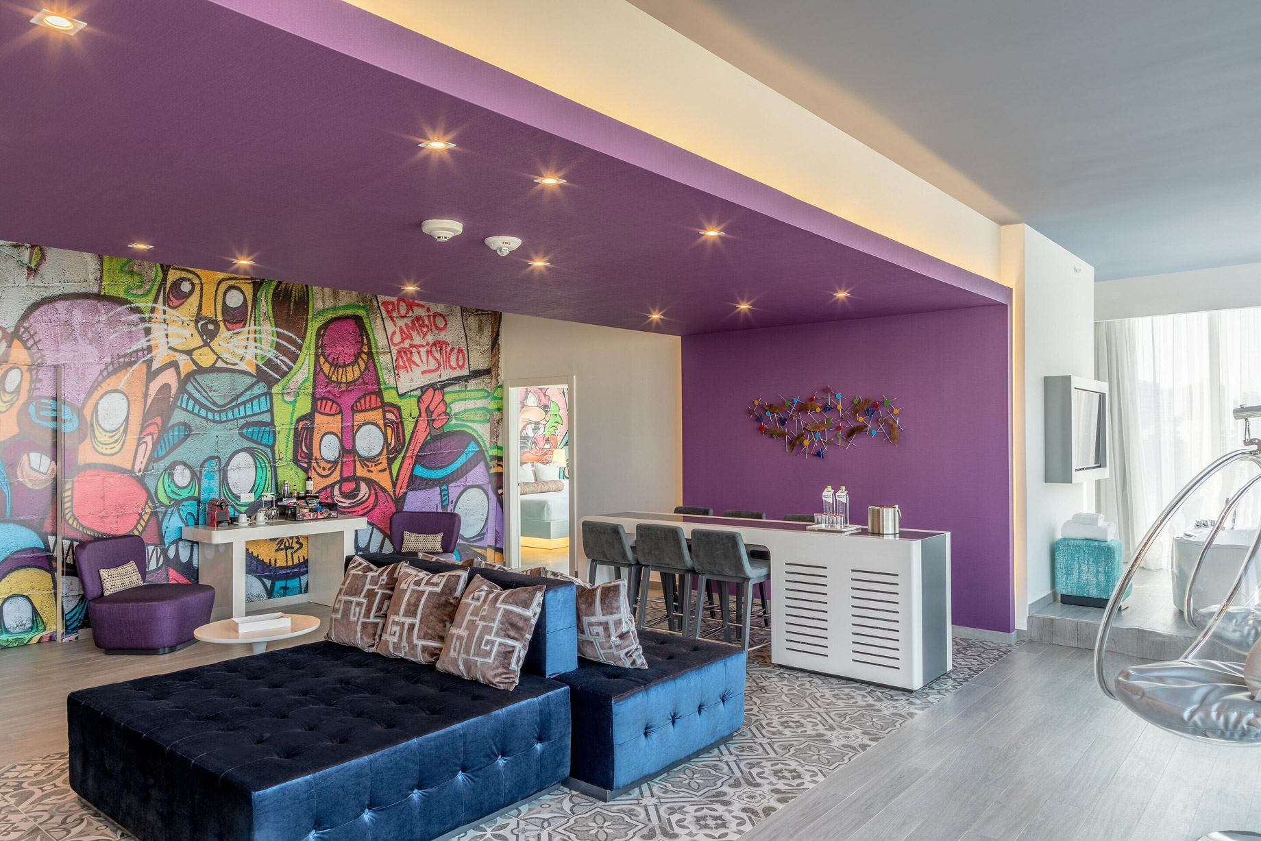 W Panama Hotel – Panama City, Panama – Wow Suite Living Room