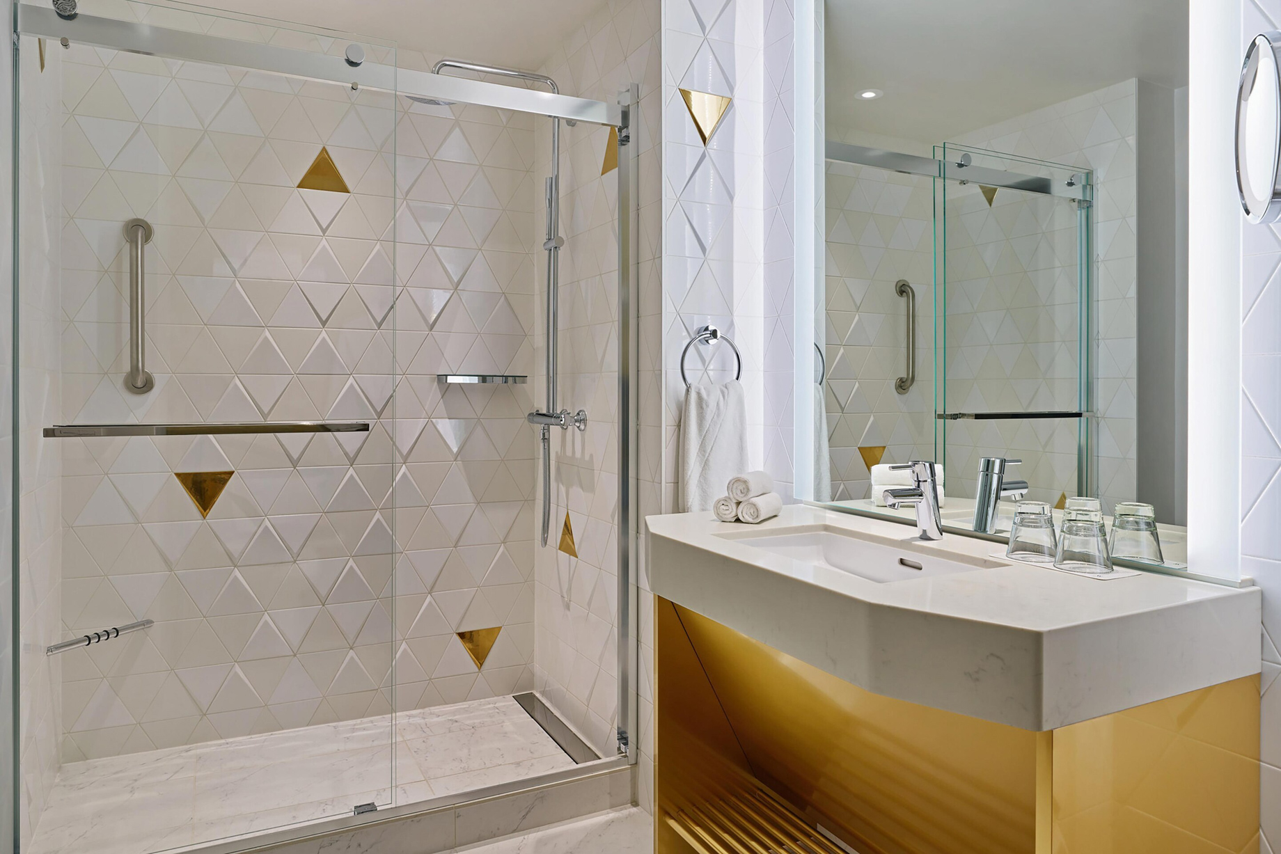 W San Francisco Hotel – San Francisco, CA, USA – Cool Corner Guest Bathroom