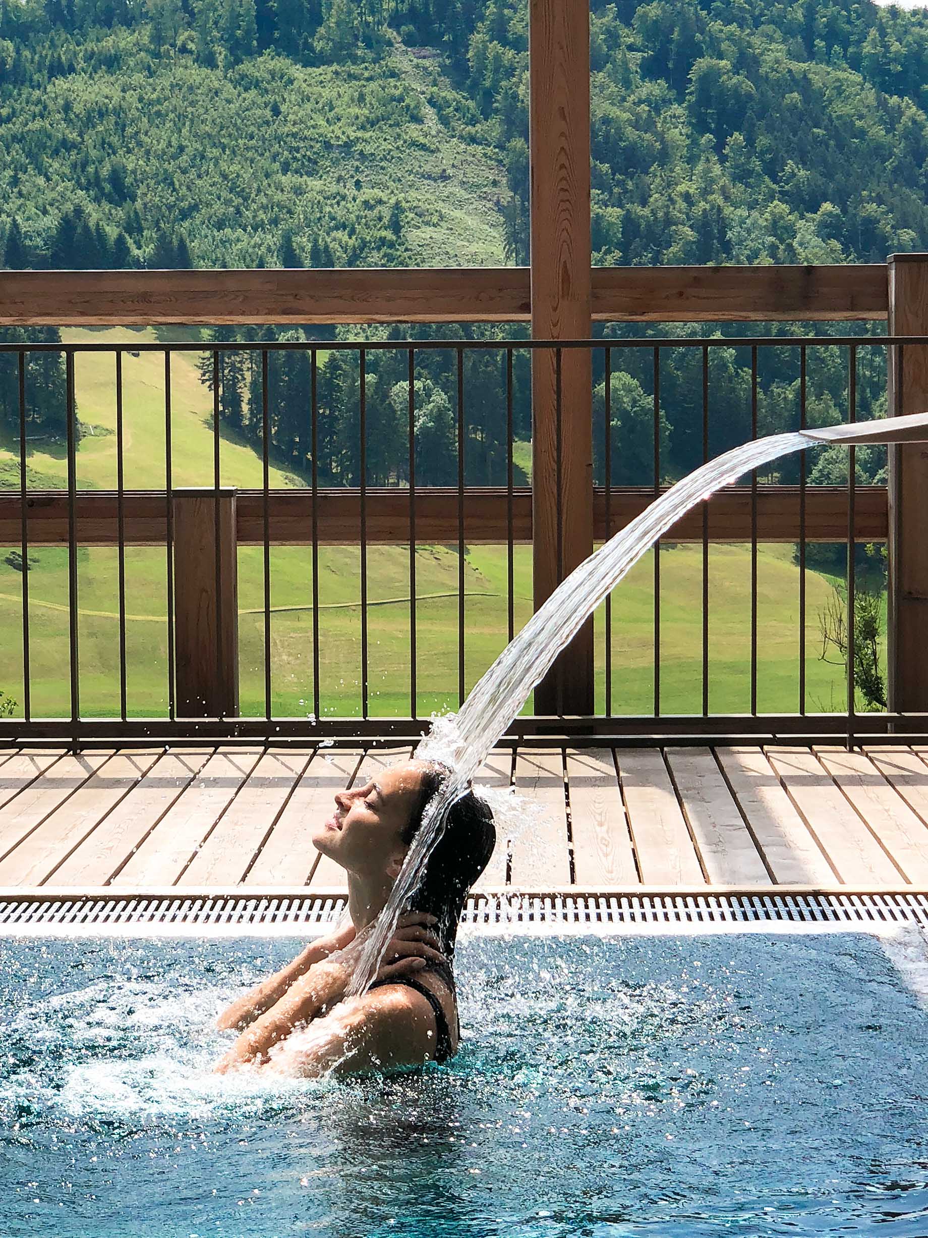 Waldhotel – Burgenstock Hotels & Resort – Obburgen, Switzerland – Outdoor Pool Water Spout