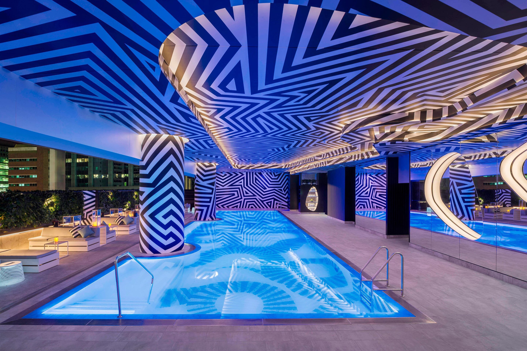 W Brisbane Hotel – Brisbane, Australia – WET Deck Pool Night