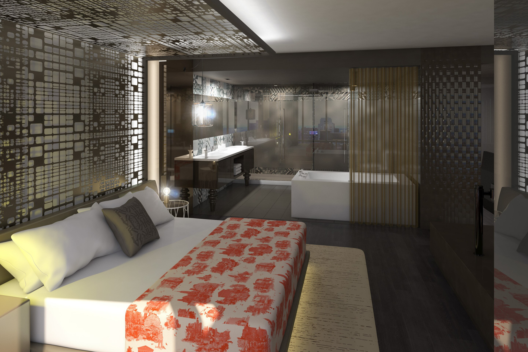 W Philadelphia Hotel – Philadelphia, PA, USA – Guest Suite King Decor