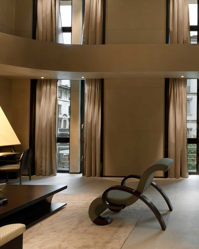 021 - Armani Hotel Milano - Milan, Italy - Armani Signature Suite Cinema Living Room